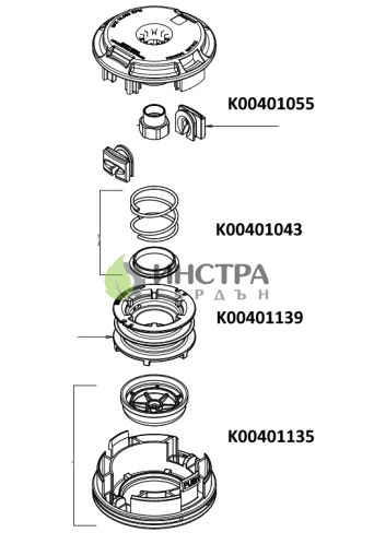 КАПАК + БУТОН ЗА КОРДОВА ГЛАВА BUMP-N-WORK D109 MM - K00401135