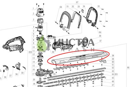 КАЛЪФ ЗА НОЖА HT5100E (НОЖИЦА ЗА ЖИВ ПЛЕТ) - 3128512001