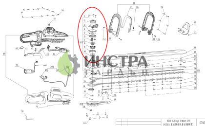 ЕЛЕКТРОМОТОР С ТРАНСМИСИЯ К-Т ЗА HTX6500 - 2825418001