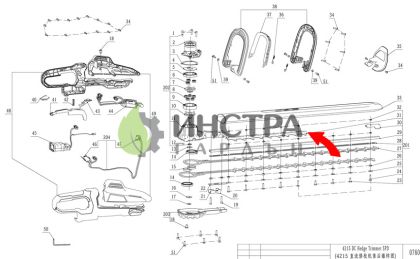 ГРЕБЕН-ПРОТЕКТОР ЗА НОЖА HTX6500 - 3706043001
