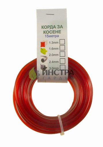 КОРДА D1.3ММ Х 15М (КВАДРАТ,ЧЕРВЕНА) - AC115-A