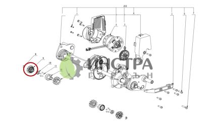 ПЛАСТМАСОВО ЗЪБНО КОЛЕЛО ЗА ВАЛ САМОХОД LM2135E-SP ( V-B ) - 2825767001