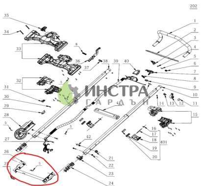 ШПИНДЕЛ ASSY LM2120 (ЗА КОСАЧКА) - 2823431002