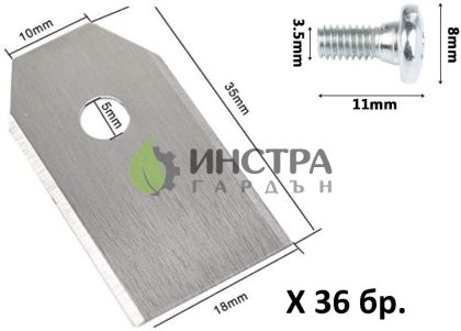 НОЖЧЕТА РЕЗЕРВНИ ЗА КОСАЧКА РОБОТ( 36БР.) HQ, GARDENA - F91108338/36