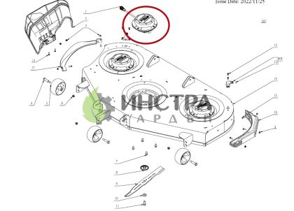 ДВИГАТЕЛ ЗА НОЖОВЕТЕ НА ZT5201E-L - 2730350001