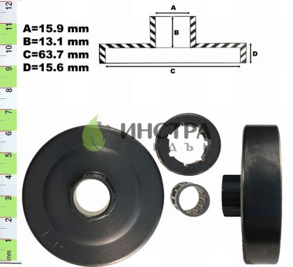 ВОДЕЩО КОЛЕЛО+ЛАГЕР 325-7(С РИНГ) HQ 40, 45 - 35641-ITAL