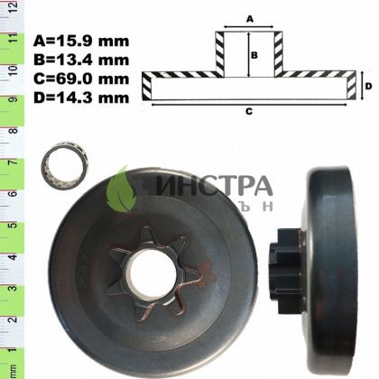 ВОДЕЩО КОЛЕЛО+ЛАГЕР 325-7(КАСЕТА) HQ 340, 345 - 108308-ITAL