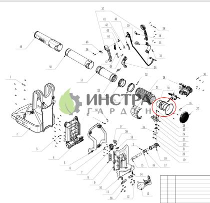 ВЪЗДУХОВОД К-Т LB6000E - 2824495001