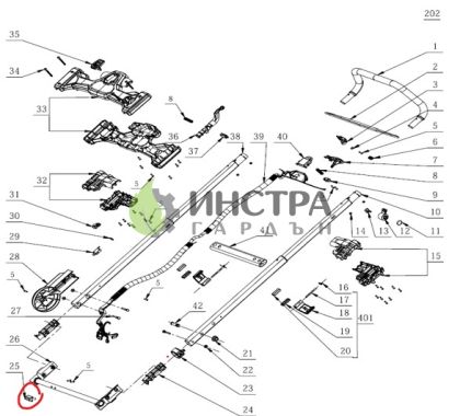 ПРЕВКЛЮЧВАТЕЛ ЗА ТЕЛЕСКОПИЧНА ДРЪЖКА  - LM2120 (ЗА КОСАЧКА) - 3126783001