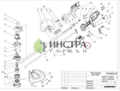 КОНТРОЛНА ПЛАТКА PCBA ST1300E  (ЗА ТРИМЕР С КОРДА) - 2830117001