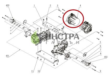 ДВИГАТЕЛ ЗА КОЛЕЛАТА НА ZT4201E-L - 2730318001