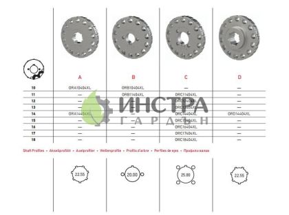 РИНГ 404`` (11 ЗЪБА - HARVESTER) - ORB11404XL