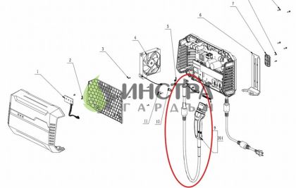 КАБЕЛ ЗА ЗАРЯДНО CHV1600E КЪМ ТРАКТОРА - 4860790001