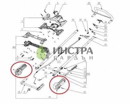 ДЕКОРАТИВНИ КАПАЦИ ПРИ ДРЪЖКАТА LM1700 / LM1900E - 3900177001