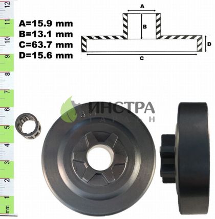 ВОДЕЩО КОЛЕЛО+ЛАГЕР 3/8-6(ХОБИ) HQ136, 137 - 41569-ITAL