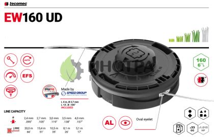 КОРДОВА ГЛАВА EASYWORK EW160 (БЕЗ АДАПТОРИ) - 50839000