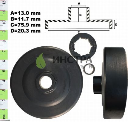 ВОДЕЩО КОЛЕЛО+ЛАГЕР 325-7(С РИНГ) ST MS291 - 111188-ITAL