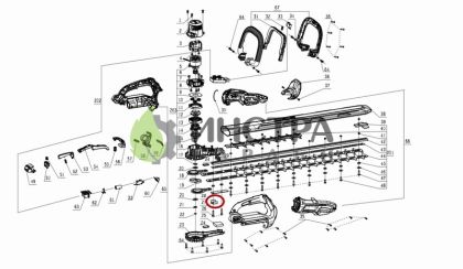 ГОРНА ОПОРНА ПЛАСТИНА ЗА НОЖА HT5100E/HT6500E/HTX6500 - 3706098001