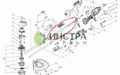 ГОРНА ТРЪБА С ГУМЕНА РЪКОХВАТКА ЗА ST1300E-S - 2825217001