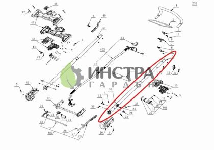 ТЕЛЕСКОПИЧНА ДРЪЖКА ЛЯВА - LM2020 (ЗА КОСАЧКА) - 2827491001