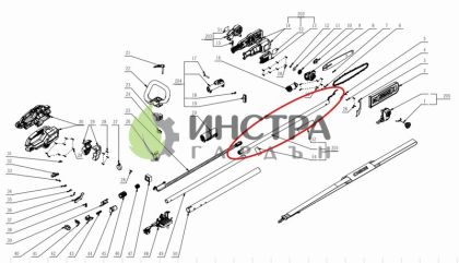КАРБОНОВ ПРЪТ С КАБЕЛ ЗА  PS1000E - 2829617002
