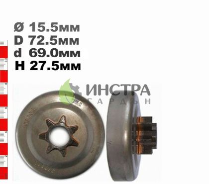 ВОДЕЩО КОЛЕЛО 325-7(КАСЕТА) HQ340, 345, 350,355,445,450 - 108308X