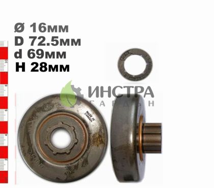 ВОДЕЩО КОЛЕЛО 3/8-7(С РИНГ)  HQ355, 357, 357ХР,359 - 108565X