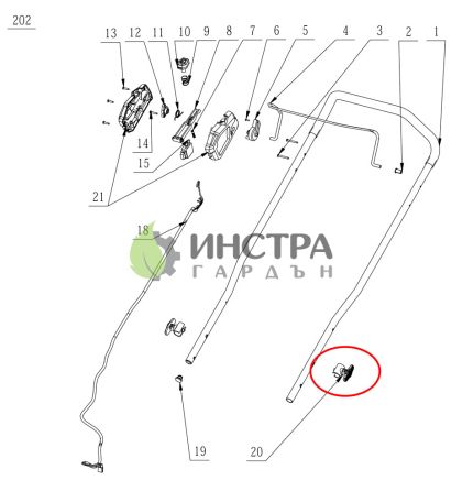 ДРЪЖКА ЗА РЕГУЛИРАНЕ НА РЪКОХВАТКА LM2011E/LM2014E-SP - 2824261001