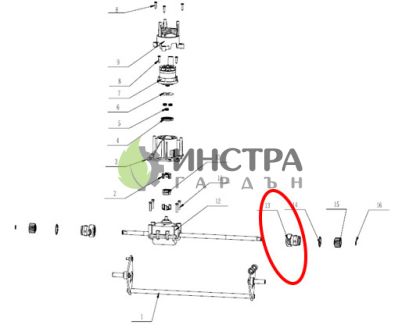 ЛАГЕР С ОПОРА ЗА ВАЛ НА САМОХОД ЗА LM2024Е-SP/LM2014E-SP - 2824529001