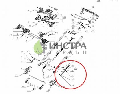 КОМПЛЕКТ ЛОСТОВЕ ЗА  ДРЪЖКА ЛЯВА - LM2130E-SP - 2827584001