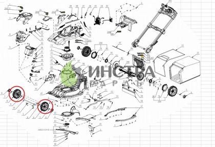 КОЛЕЛО КОМПЛЕКТ ЗА КОСАЧКА ПРЕДНО LM2230E-SP - 2851212001