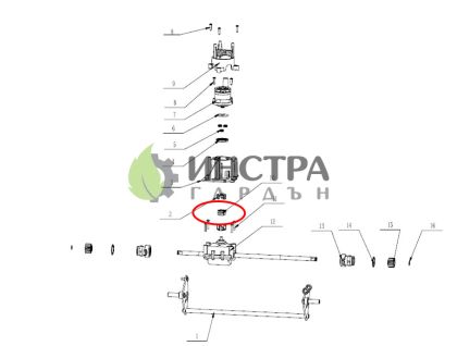 ВРЪЗКА ЗА ОС НА ТРАНСМИСИЯТА В САМОХОДА LM2024E-SP/LM2122E-SP - 3126674001