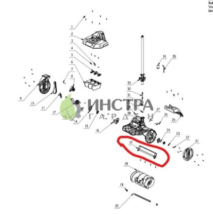 СКРЕПЕР ЗА ПРИСТАВКА СНЕГОРИН SSA1200 - 3132869001