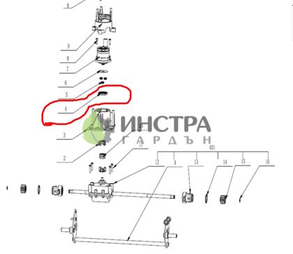 ЗЪБЕН ВЕНЕЦ САМОХОД  ЗА LM2024E-SP, LM2020E-SP - 3520519001