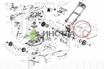 РАМКА ЗА КОШ ЗА ТРЕВА 80L LM2230E-SP - 3709186001