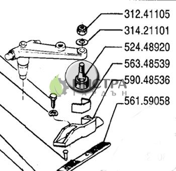 БОЛТ ЗА ЗАДВИЖВАНЕ НА НОЖА НА BCS620/630 - 48920
