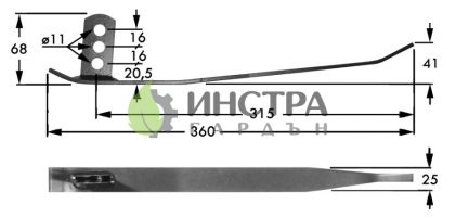 ПЛЪЗГАЧ BCS 600/700 - 59043568