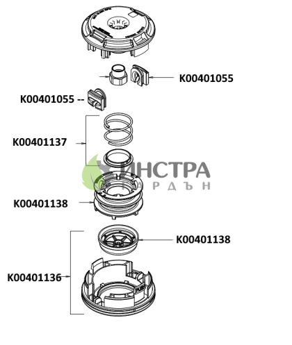 КАПАК + БУТОН ЗА КОРДОВА ГЛАВА BUMP-N-WORK D130 MM - K00401136