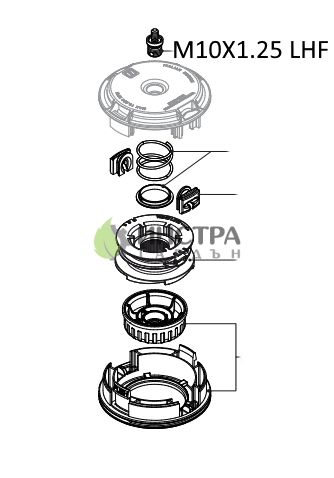АДАПТОР ЗА КОРДОВА ГЛАВА M10X1.25 LHF HQ, HUSQVARNA - K00401062