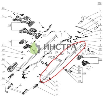 ТЕЛЕСКОПИЧНА ДРЪЖКА ЛЯВА - LM2120 (ЗА КОСАЧКА) - 2824292001