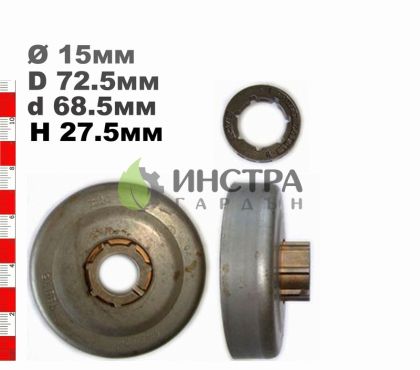 ВОДЕЩО КОЛЕЛО 3/8-7(С РИНГ)  ST041, OM251, 350 - 13916X