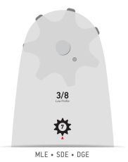 ШИНА 14``-3/8``-1.3ММ(SINGLE RIVET) - 140SDEA095