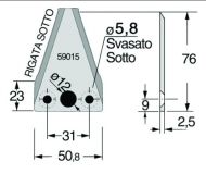 НОЖЧЕ С ДОЛНО НАЗЪБВАНЕ ЗА ГРЕДА ЕВРОПА С D5.5MM 59015 - 59015