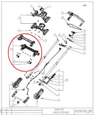 ПЛАНКА НАПРЕЧНА ЗА РЪКОХВАТКА LM1700Е-SP/LM1900E-SP (ЗА КОСАЧКА) - 2826544001 2826544001