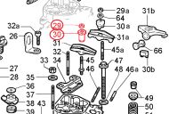 ГАЙКА С КОНТРА ЗА РЕГУЛИРАНЕ НА КЛАПАНИТЕ LOMBARDINI 15LD, KD15 - 3300265 3300265