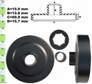 ВОДЕЩО КОЛЕЛО+ЛАГЕР 325-7(С РИНГ) HQ262,50,51,55 - 29175-ITAL