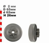 ВОДЕЩО КОЛЕЛО 325-7(КАСЕТА) HM3300,3850,3800 - 524076