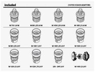 КУТИЯ С АДАПТОРИ (120БР) ЗА КОРДОВИ ГЛАВИ TECOMEC - K00401044