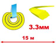 КОРДА D3.3ММ Х 15М (КВАДРАТ, ЖЪЛТА) - 5200189