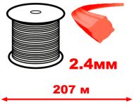 КОРДА D2.4ММ Х 207М  (КВАДРАТ,ЧЕРВЕНА) - DI037-T1